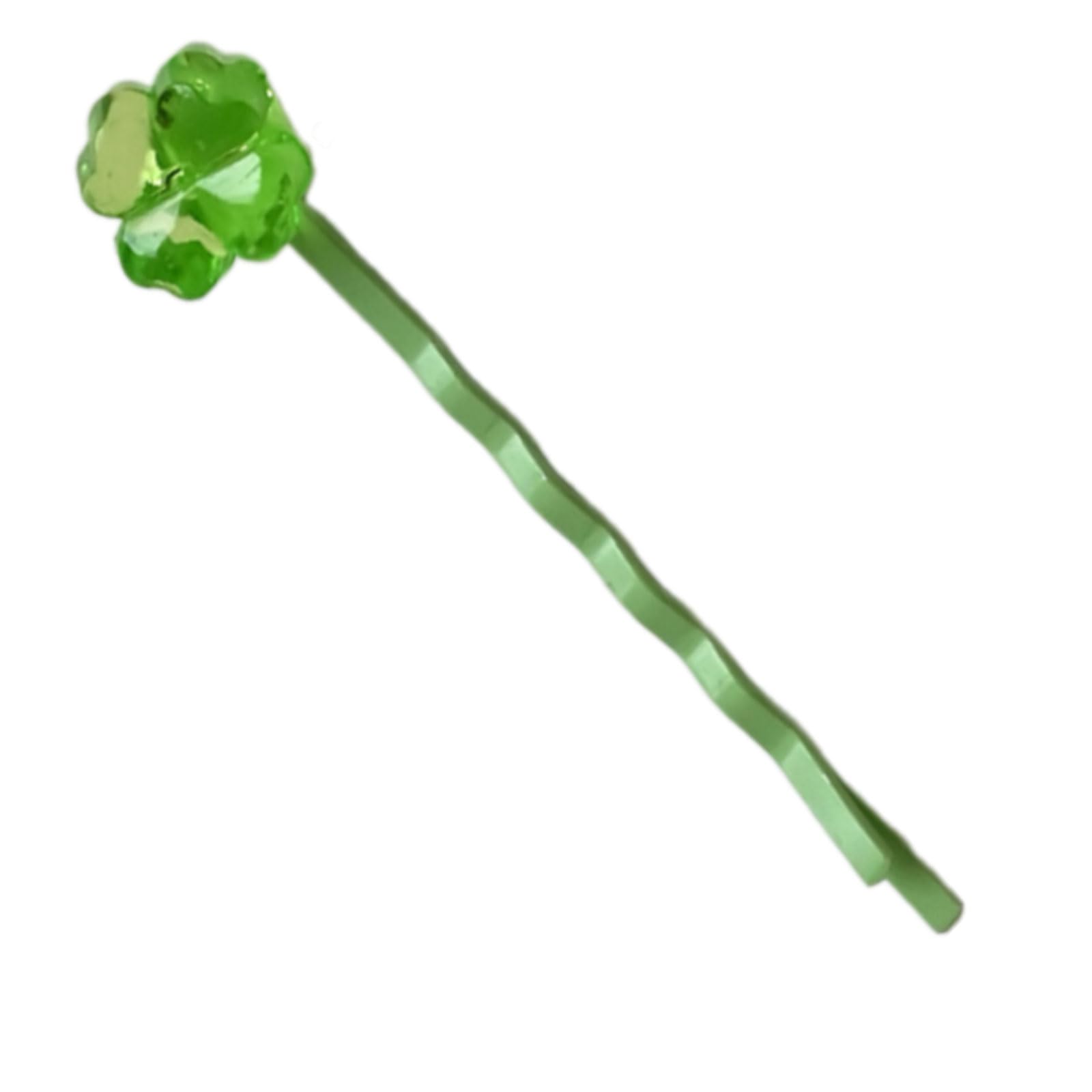 YUXITA Girls Hair Clip Sparkling Clovers Hair Pins Women Hairgrips Creative Headdress Barrettes Sweet 2000s Girls Hairpin