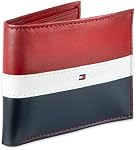 Tommy Hilfiger Portefeuille en cuir pour hommes – Petit bifold avec 6 Poches de carte de crédit et fenêtre d'identité amovible Porte-monnaie bipli