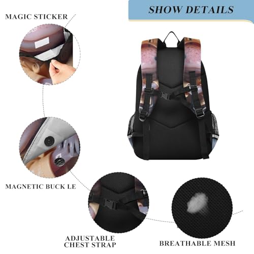 Kids Backpack for School, Cute Axolotl Animal Print Large Ergonomic Backpack for Kids, 6-12 Y School Bag with Front Flap, 17 Inch3