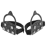 KAJNBN Outdoor 5-Spike Ice Grips Shoe Crampons Non-Slip...