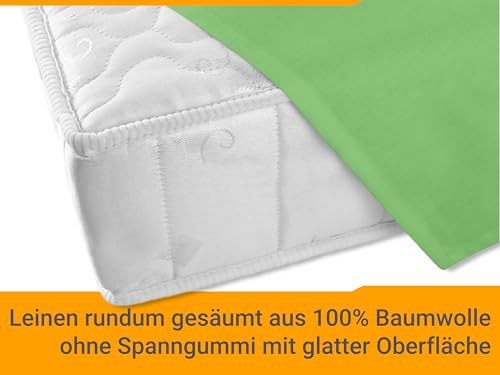 npluseins Bettlaken 240x275cm - Leintuch ohne Gummizug - Tuch ist ideal für Terrasse Reisen Camping und Tischtuch - Wohnmobil Laken… – Ansicht 4