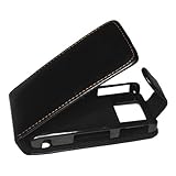 Mobilfunk Krause Flip Hülle Etui Handytasche Tasche Hülle für BlackBerry Pearl 8120 (Schwarz)
