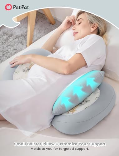 PATPAT Pregnancy Pillow, Cooling Maternity Pillow with Adjustable Wedge - 2