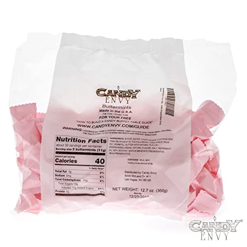 Buttermints - 13 Oz. Bag - Approximately 100 Individually Wrapped Mints (Pink) #TOP3