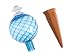 Plant Nanny 8114 12 oz Light Blue Spiral Fluted Watering Globe & Stake Set, 3-1/2", Aqua