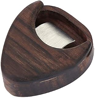 Alomejor Guitar Pick Box Rose Wood Empty Guitar Pick Holder Case Guitar Accessories