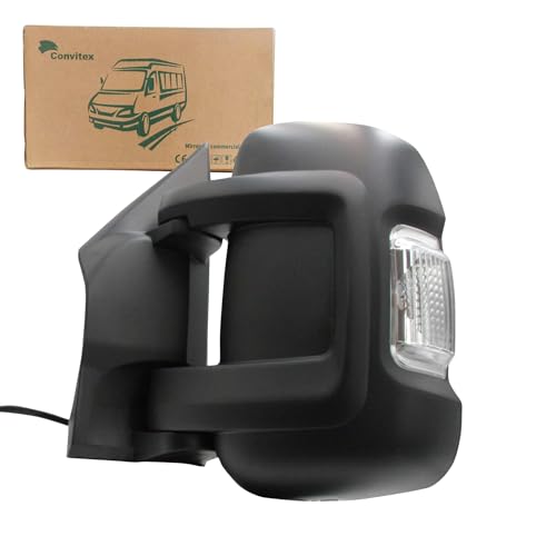 Außenspiegel Komplett Links Elektrisch für Jumper Ducato Boxer Baujahr 2006-2023 Seitensicht-Spiegel Konvex Temperatur-Sensor OE 735424431/8153X8