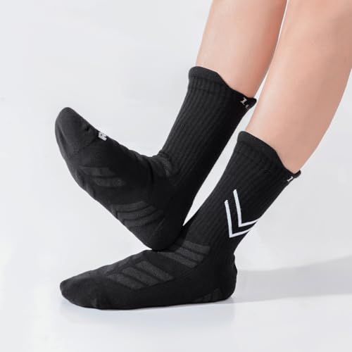 Image of LeaderKing 2 Or 4 Pairs Of Men's Breathable Buffer Running Socks 3d Non-Slip Sports Socks Moisture-Wicking Hiking Socks
