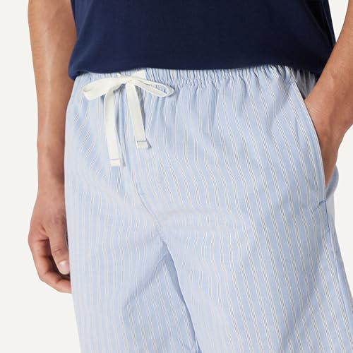 Image of Amazon Essentials Men's Lounge Sleepwear Pajama Bottom Shorts, Cotton Stretch Poplin