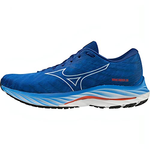 Mizuno Wave Rider 26, Zapatillas de Trail Running Hombre, Super Sonic/IceWater/ChTomato, 42.5 EU