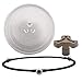 JINTAI333 Zestaw do kuchenki mikrofalowej pogrubione okrągłe szklane talerze, sprzęgło obrotowe, zastępcze talerze do mikrofalówki, gramofon średnica 25 cm, 25 cm, 25 cm, 30 cm, 30 cm