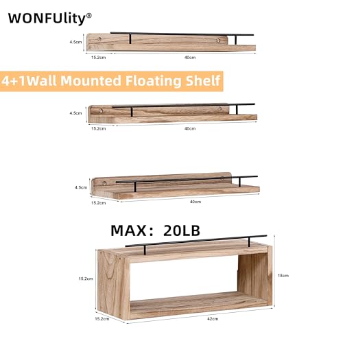 WONFUlity-Bathroom-Shelves-Wall-Shelves-with-Storage-Basket-Floating-Shelves-with-Over-Toilet-Paper-Holder-Farmhouse-Wood-Wall-Shelves-for-Living-Room-Bedroom-KitchenWall-Decor-4-Natual WONFUlity Bathroom Shelves Wall Shelves with Storage Basket Floating Shelves with Over Toilet Paper Holder Farmhouse Wood Wall Shelves for Living Room Bedroom KitchenWall Decor 4 Natual