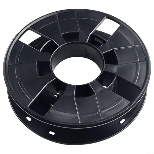 Heavy Duty Black Cable Reel, 25 Metre Revolution Extension Camping Electric Hook Up Cable Reel Winder, for General Cable Tidy Holder Organiser Cord Storage Wheel for Caravan Leads Cables