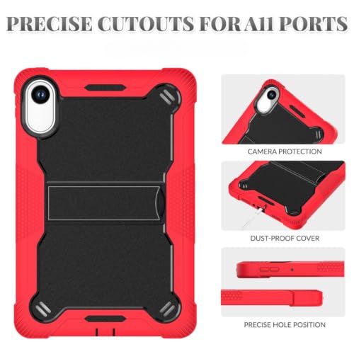Image of ProElite Cover for Xiaomi Redmi Pad 2 11 inch Case, Rugged Shockproof Heavy Duty Back Case Cover for Xiaomi Redmi Pad 2 11 inch, Red