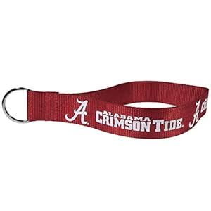 Siskiyou NCAA Alabama Crimson Tide Lanyard Key Chain, Wristlet , Red