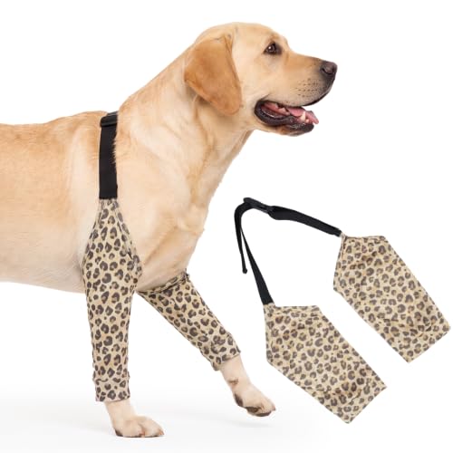 Image of ROZKITCH Dog Leg Wound Cover on Front Leg Wounds Skin Problems | Anti Licking incisions, Prevent Licking bandages, Elbow callus protection, Joint Cover, Wound coverage, Mashine Washable