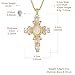 HZMAN Gold Cross Necklace for Women 18K Gold Plated Necklace Dainty Virgin Mary Cubic Zirconia Necklace Jewelry Gift (Silver)