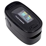 CONTEC CMS50NA Pulse Oximeter Fingertip Blood Oxygen Saturation Monitor SpO2 and PR Value Waveform Blood Oxygen Neck/Wrist Corda, Black
