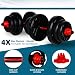 CCLIFE Hanteln Set 2er Kurzhanteln Langhanteln verstellbar Hantelset 20kg professionell Dumbbell mit Verbindungsstahlrohr Gewichten