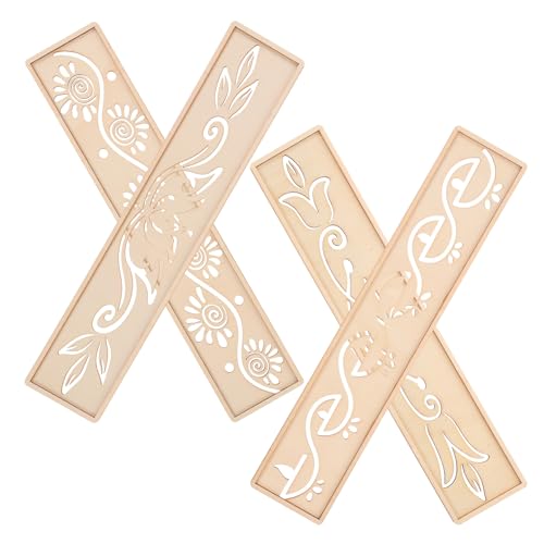 Cabilock Pochoir de Peinture en Aérosol Motif Fleurs Sauvages, Modèle de Bordure Vigne en Volutes, Template Réutilisable pour Décoration Murale, Panneaux de Porche et Meubles, Loisirs