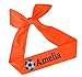 Funny Girl Designs Soccer TIE Back Moisture Wicking Headband Personalized with The Embroidered Name of Your Choice