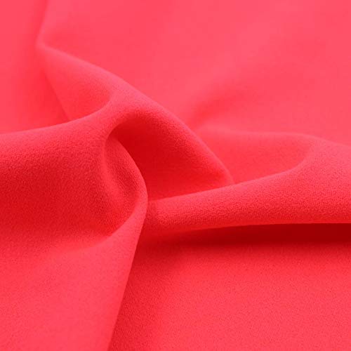 Scuba Crepe Techno Knit Fabric (Coral Chic NEON)