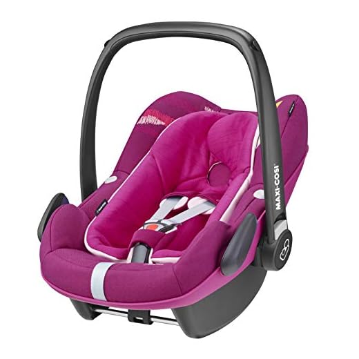 Maxi-Cosi 8798410110 Pebble + - Silla de coche (grupo 0+ I-SIZE de 0 a 13 kg), color azul 12 meses, apto para FamilyFix One, Frequency Pink, Rosa