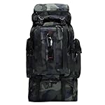A-QMZL Mochila de senderismo 80L, Mochilas de excu...: 【Mochila de gran capacidad】: mochila de senderismo de gran capacidad de 80 litros. Múltiples bolsillos organizan tus artículos esenciales como ropa, zapatos, cámara, saco de dormir, hamaca de camping, tienda de campaña, bastones de senderismo, botell...