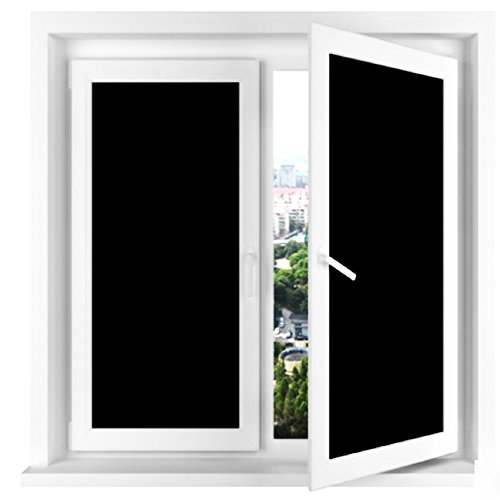 Vivi Do Blackout Window Film,Static Cling Window Tint 100% Light Blocking Glass Film