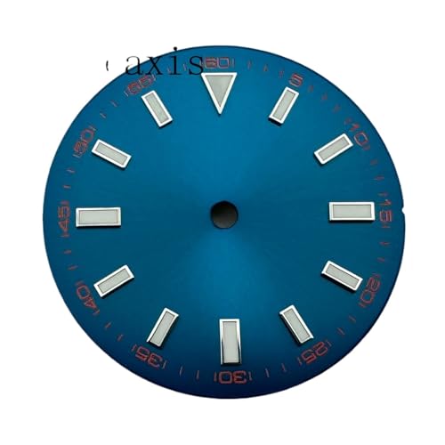Cadran montre 28.5mm NH35 noir bleu compatible ETA2824 Miyota 8215 pour modding