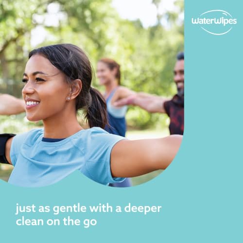 Image of WaterWipes Sensitive+ On The Go Wipes, 3-In-1 Cleans, Cares, Protects, 99.9% Water, Unscented & Hypoallergenic Wet Wipes, 224 Count (8 Packs)