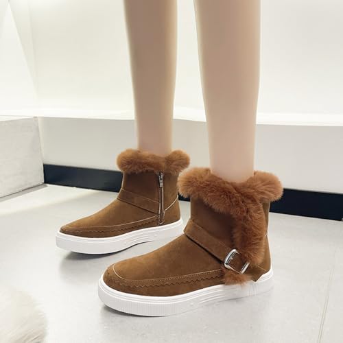 Bottes de neige anti-glisse et chaudes en coton épais pour pieds froids
