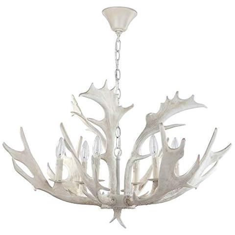 Safavieh White Antler Chandelier Cover