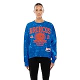 New Era Women's Royal Denver Broncos Throwback Oversized Boxy Sweatshirt