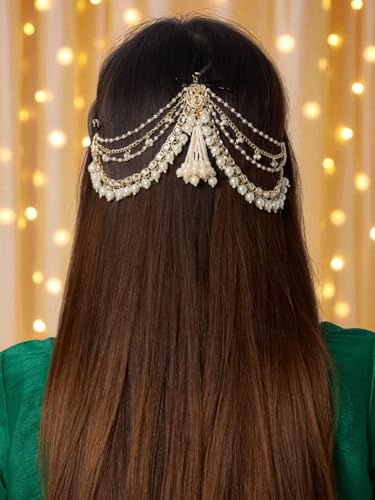 Image of OOMPH Jewellery Ethnic Sheeshphool-Kundan Jadau Floral Design for Women & Girls Stylish - DPH161DST4RKH184RKH235 PA201