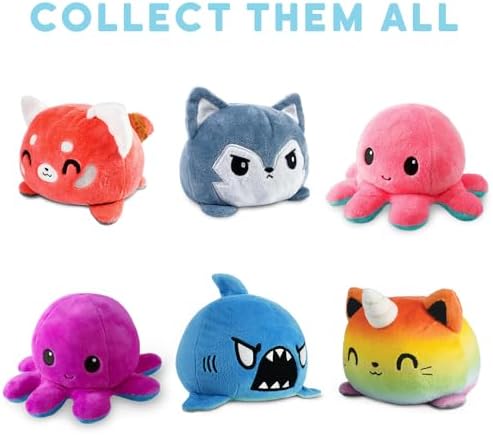 TeeTurtle | The Original Reversible Octopus Plushie | Patented Design | Sensory Fidget Toy for Stress Relief | Glow in The Dark | Show Your Mood Without Saying a Word! - 3