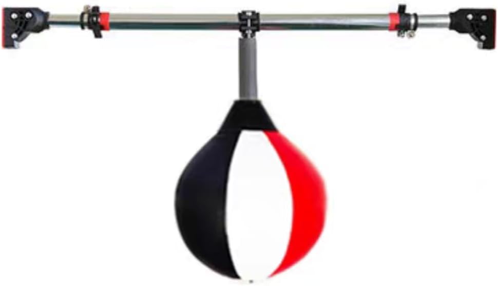 Hanging Boxing Speed Bag for Adults and Kids, Inflatable with Adjustable Length Bracket, Portable Boxing Reflex Ball for Doorways, Doorframes and Home Gyms