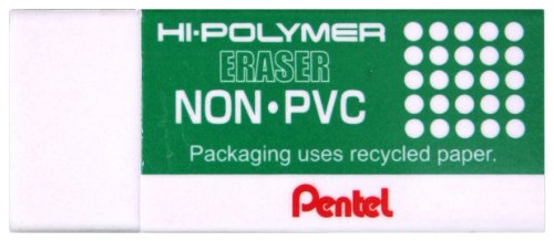 Pentel EZEE05 Radierer ohne PVC für die Verwendung auf allen Papier, 43 x 17 x 12 cm