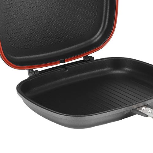 Sartén de doble cara portátil con mango antiquemaduras, suministros de cocina, olla de 32 cm, excesiva, la mejor sartén de aluminio adecuada para C
