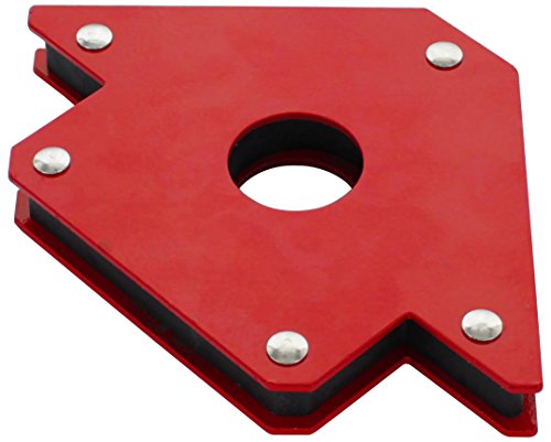 Drixet Arrow Shape Heavy Duty Steel Magnetic Welding Setup Holder For Multiple Angles Red Painted With A Grip Hole (Holds Up To 50 Lbs.) #TOP4