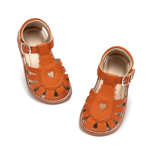 Image of Otter MOMO Girls Open Toe Princess Flat Sandals with Comfort Sole Summer Sandals