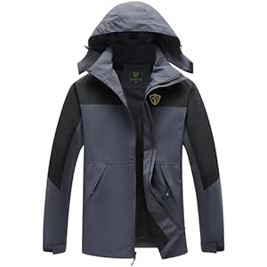 GIISAM Rain Jacket for Men, Mens Waterproof Raincoat Lightweight Rain Jackets Outdoor Rain Coat Windbreaker with Hood