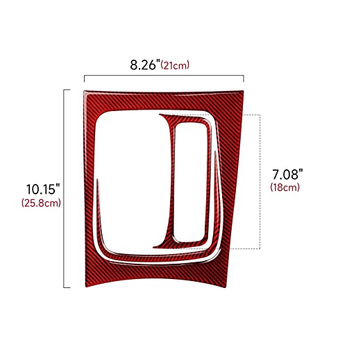 Image of Car Gear Shift Panel Cover Decals for 2015-2023 Chrysler 300 / 300C / 300S / Limited /Touring Accessories Carbon Fiber Stickers