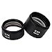 2Pcs Objective Lens, 0.7X 0.5X Aluminum Alloy Lightweight Microscope Auxiliary Objective Lens