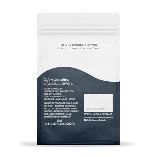 Image of THIRD WAVE COFFEE Arabica Monsoon Malabar Coffee, Medium Roast, Medium Grind for Electric Dripper Brewing, 250g