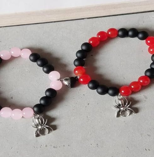 Image of Spiderman Kitty Magnetic Friendship Bracelets, Couple's Bracelets, Valentine's Day Gifts for BFF, BF, GF, Women, Men, Girls, Kids