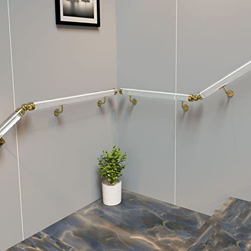 Rampe d'escalier en cristal acrylique transparent design chic avec support en inox
