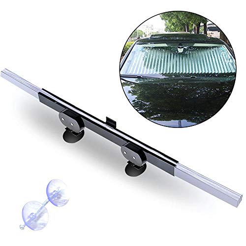 Foonee Telescópico Automatico Coche Parabrisas Parasol, El Verano Toldo De Protección Solar con Ventosa, Evitar El Sobrecalentamiento, Talla Ajustable Adecuado para Todo Auto/camión/SUV