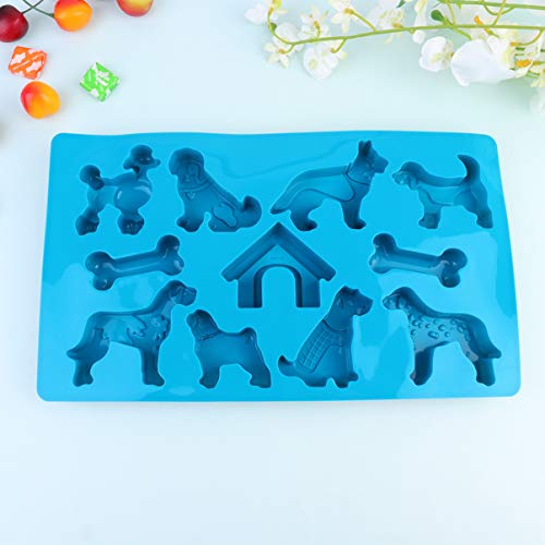 Molde de silicone UPKOCH para bolo de silicone em forma de cachorro para bricolagem de chocolate e d