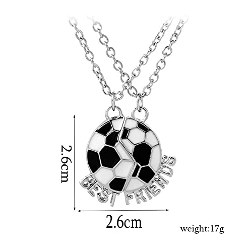 Soccer Ball Football Necklace Pendant For Women Men Matching Sport Ball Best Friends Necklace Girls Friendship Bff Bbf Jewelry 2Pcs Set #TOP6